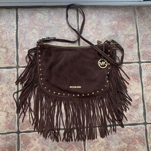 Michael Kors Large Boho Suede Fringe Purse